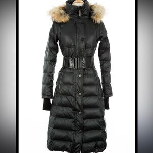 RUDSAK Genie Hooded Down Coat with Fur Trim